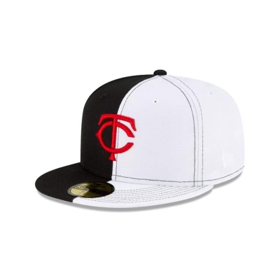 Minnesota Twins Gorra | New Era MLB Split Crown 59fifty Fitted Cap Mexico - Negros
